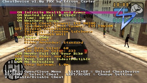 electo de madera Goma Cheat Device para GTA Liberty City Stories | PSP.SceneBeta.com